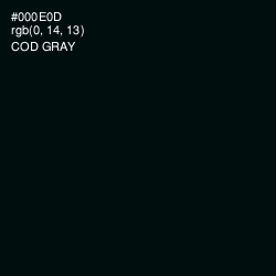 #000E0D - Cod Gray Color Image